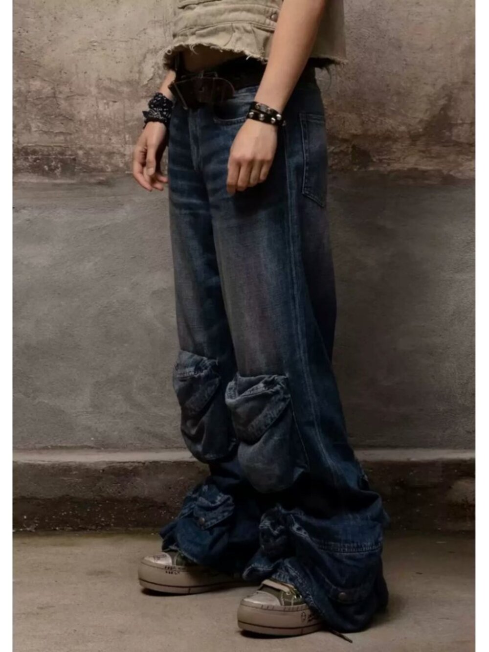 NWT R13 Multipocket Utility Jeans 23/24/25 Dane Indigo - Picture 3 of 12